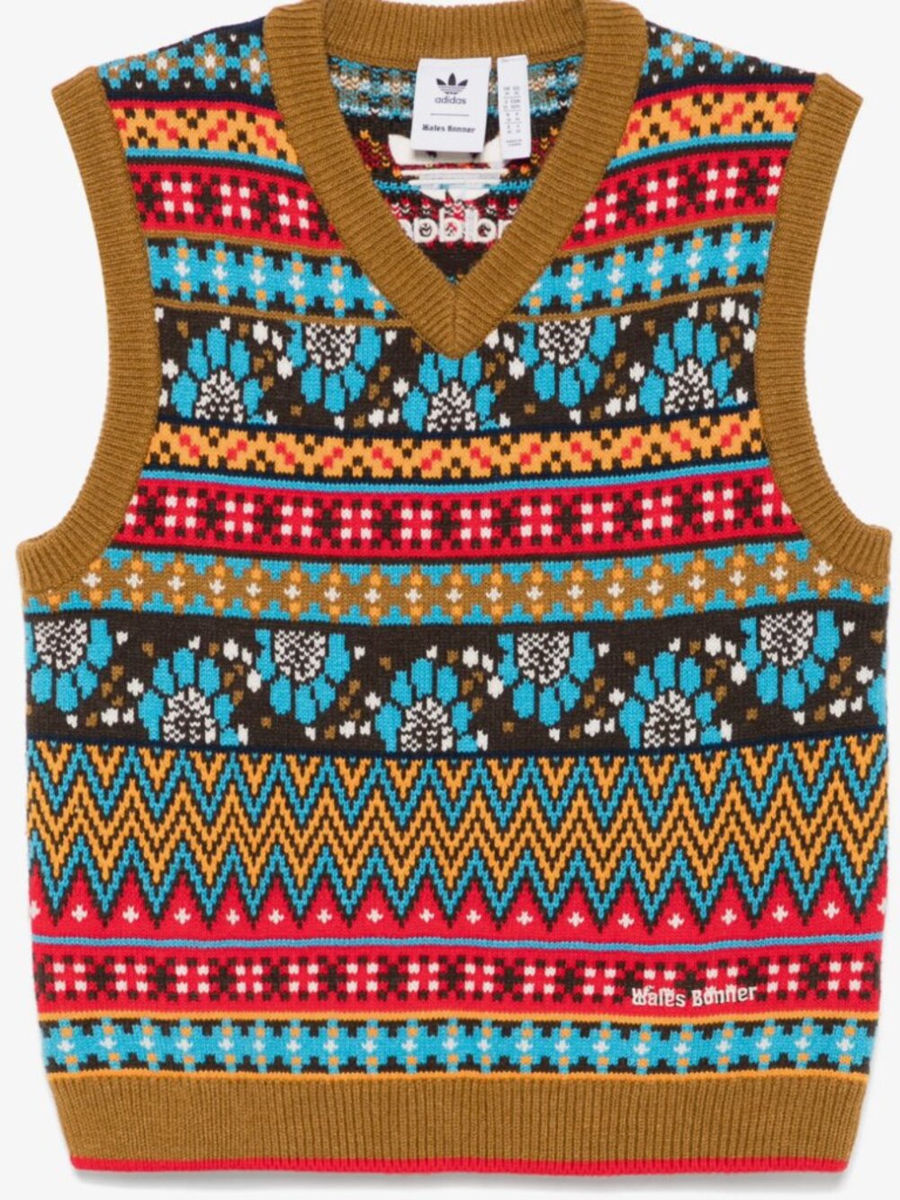 NWT Adidas x Wales Bonner intarsia-knit vest (Large)